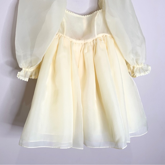 NEW Selkie The Baby Banana Puff Organza Mini Dress Sz XS - Picture 11 of 16